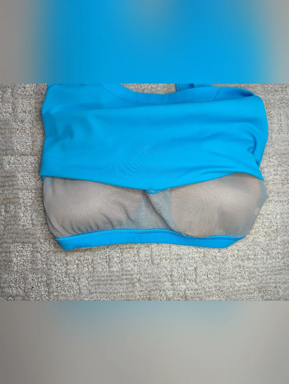 Lululemon Align Tank Top Poolside Bright Blue Built-in Bra Size 4 Yoga Gym EUC